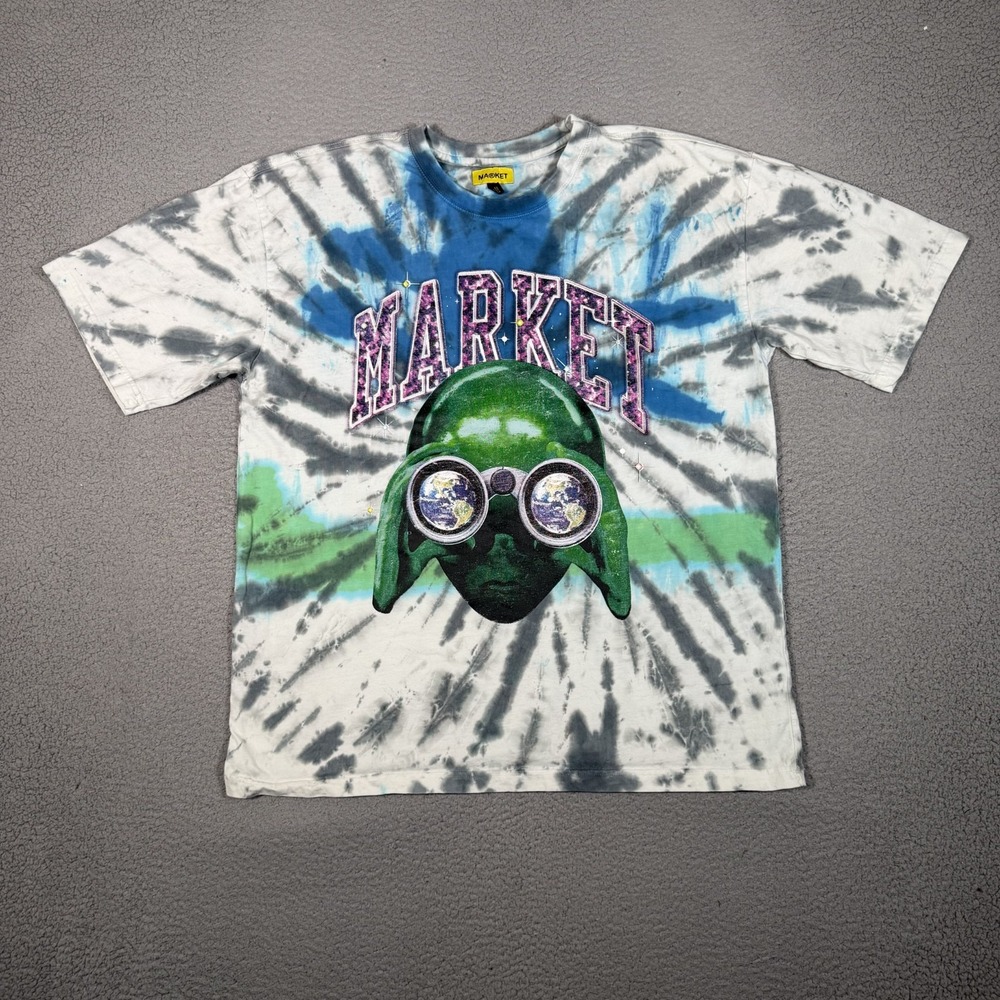 Market Shirt Mens XL Alien Club Tie Dye Urband Outfiiters 100% Cotton Casualwear